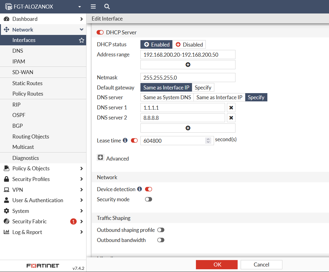 Configurar Servidor DHCP En FortiGate Nosololinux