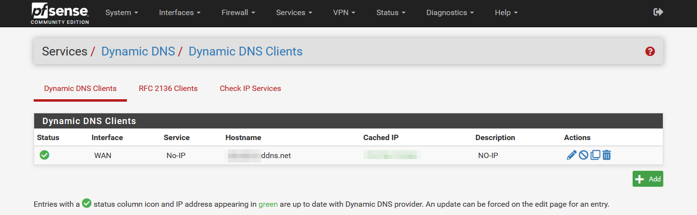 Configuración Avanzada de Dynamic DNS DDNS en pfSense