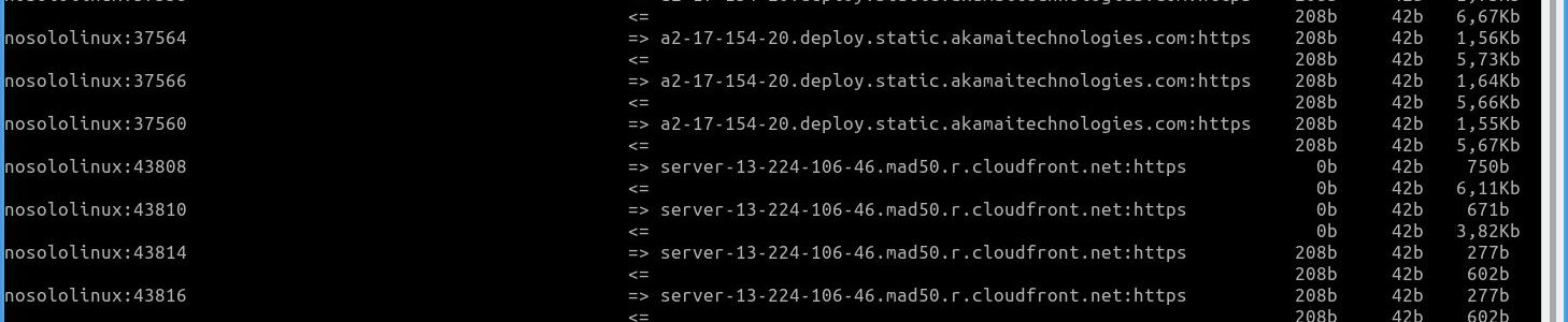 iftop: Monitor de red desde el terminal Linux
